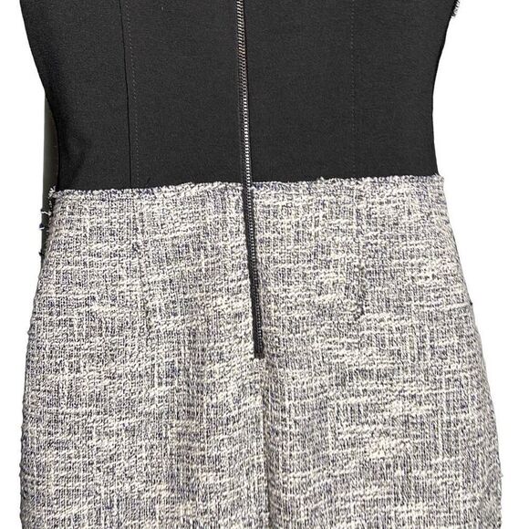 Tahari Women's Party Dress Bodycon Wrap Sleeveless Casual Work Grey Black Size 2 - Picture 4 of 12